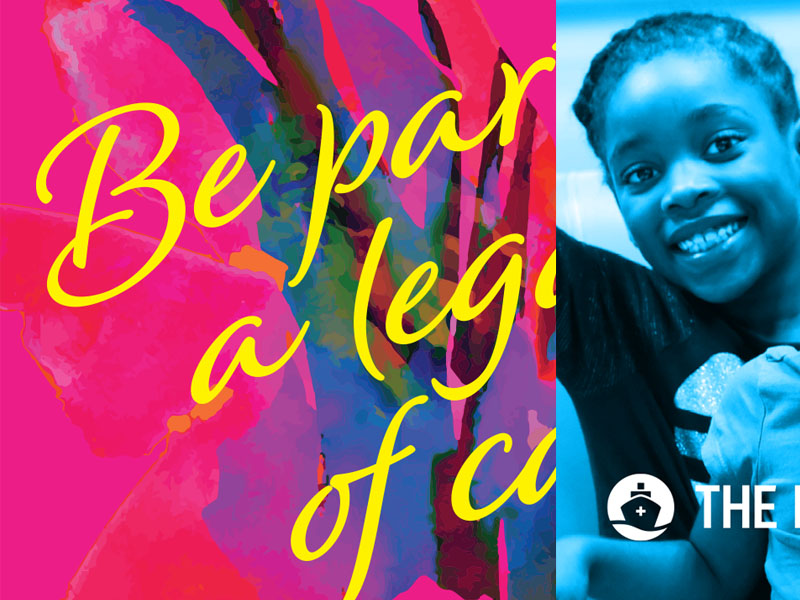 Click to see fundraising event design and collateral for The Floating Hospital's Summer Soirée